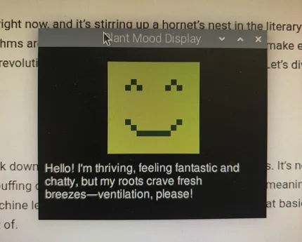 Image of the ESP32 & sensors connected to the plant